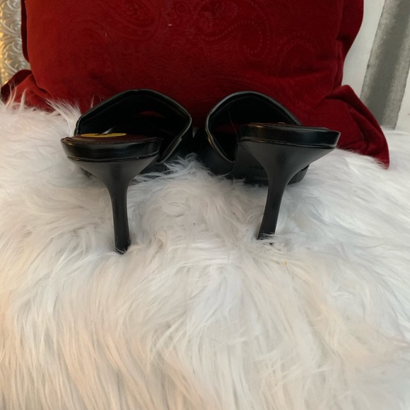 Black Quilted peep toe mules 7.5 & 8.5 - Picture 4 of 7